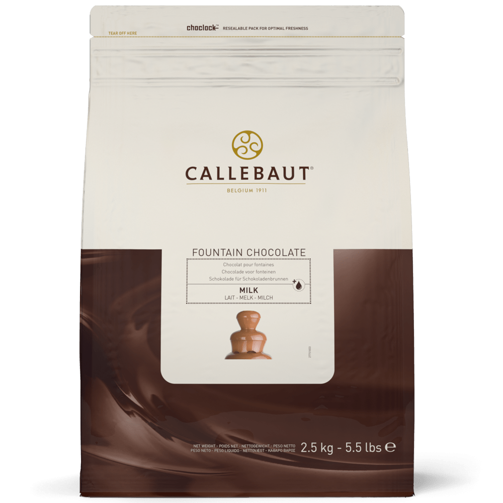 Callebaut milk chocolate for fountains 2.5 kg bag