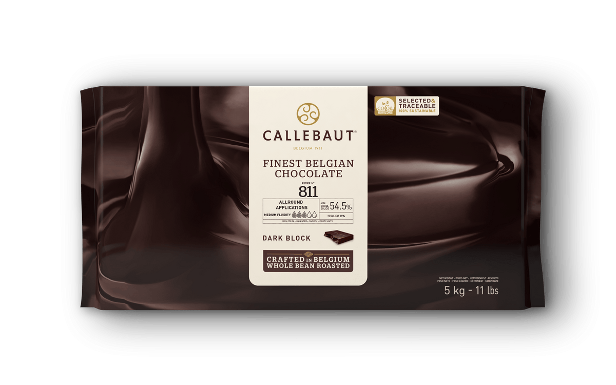 Callebaut 811 dark chocolate 5 kg wrapped block