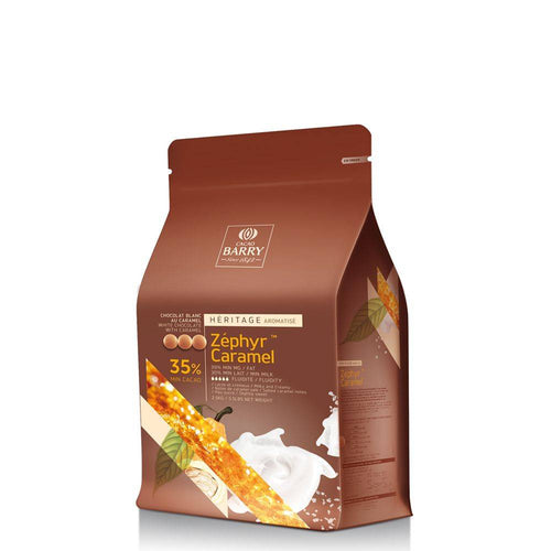 Cacao Barry Zephyr Caramel 35% white chocolate pistols 2.5 kg bag