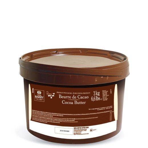 Cacao Barry deodorized cocoa butter easymelt 3 kg bucket
