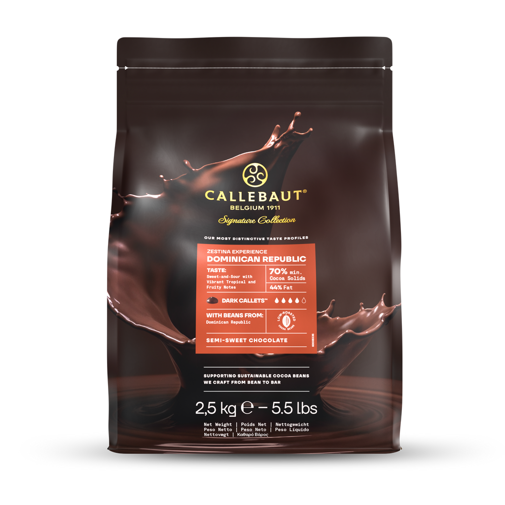 Callebaut Zestina Dominican Republic 70% dark origin callets bag