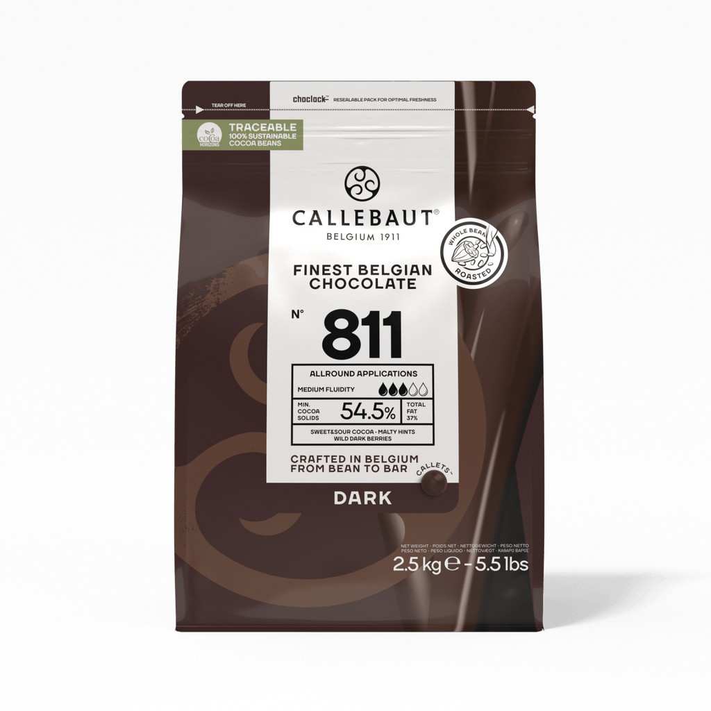 Callebaut 811 dark chocolate callets 2.5kg bag